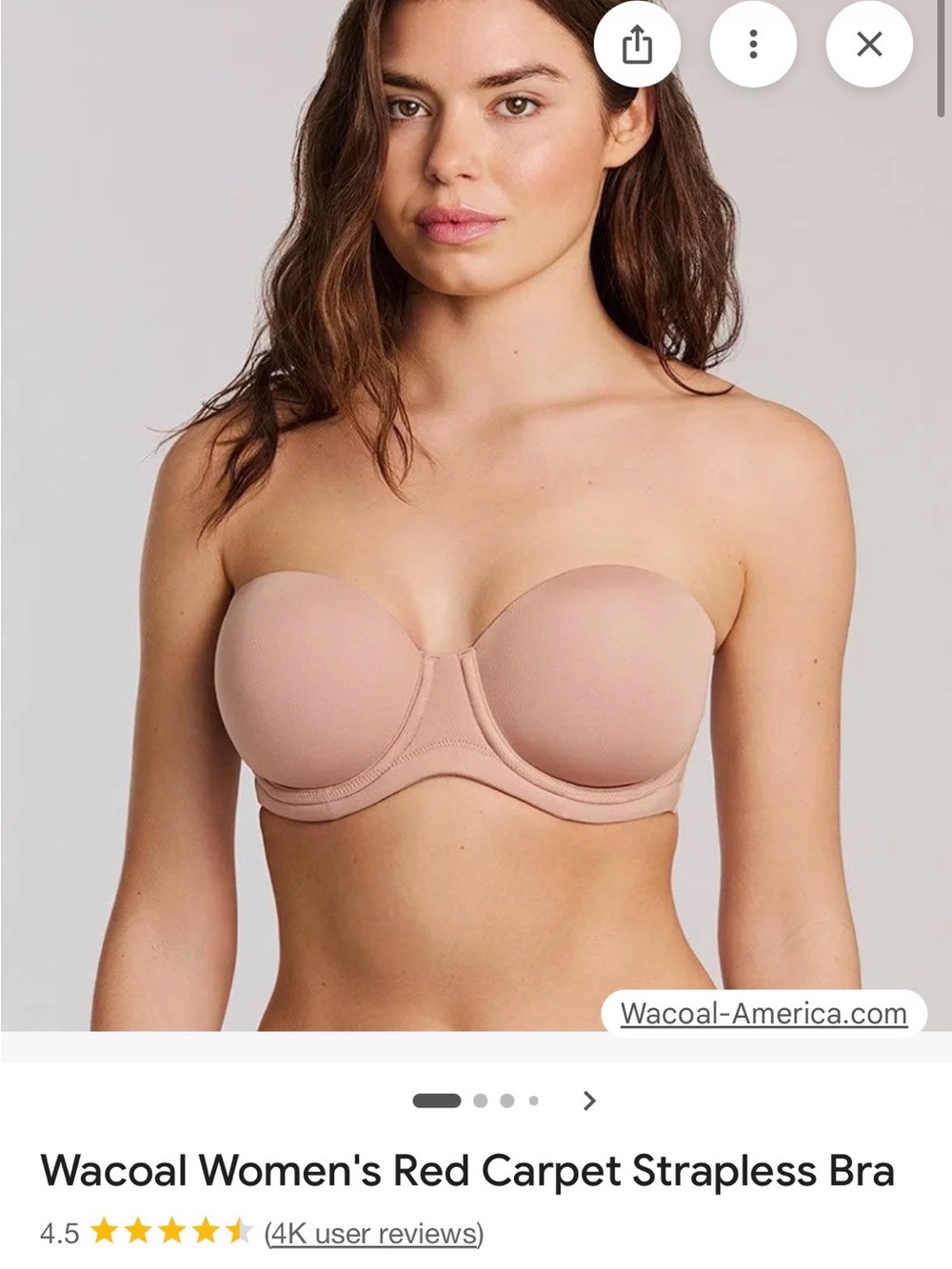 Wacoal strapless bra